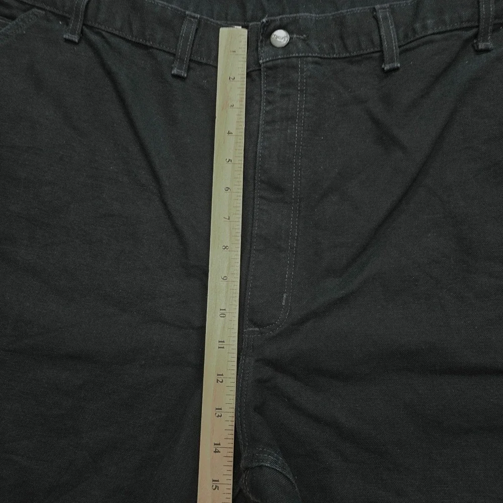 Carhartt Pants Mens 44x29 Black Carpenter Canvas Workwear Pockets Big Tall